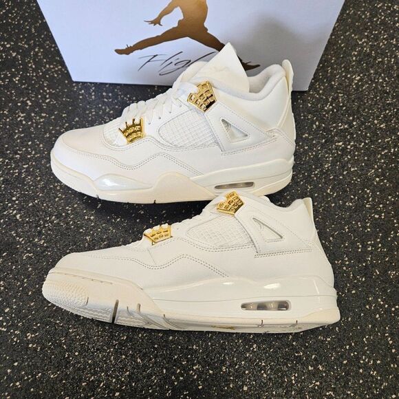 Nike Air Jordan 4 Metallic Gold AQ9129-170 Womens Size 10W/8.5M - Picture 6 of 8